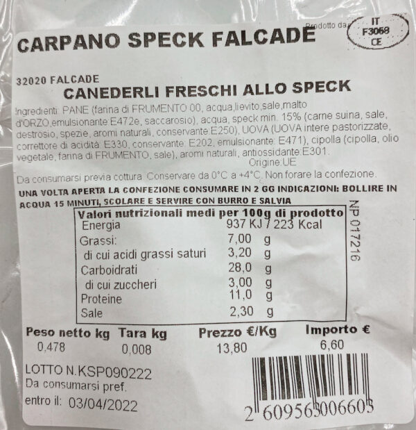Canederli Freschi Allo Speck - Image 2